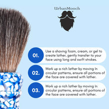 Premium & Stylish Resin Shaving Brush - Sky