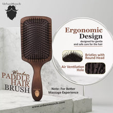 Premium Wooden Hair Brush For Men | Nylon Bristles | Paddle Hair Brush For Men