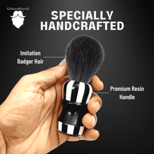 Premium & Stylish Black & White Shaving Brush - Zebra