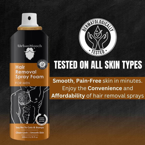 UrbanMooch Painless Hair Removal Spray Foam for Clean & Smooth Skin, 200ml