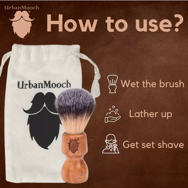 Premium & Stylish Resin Shaving Brush - Beige