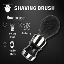 Premium & Stylish Black & White Shaving Brush - Zebra