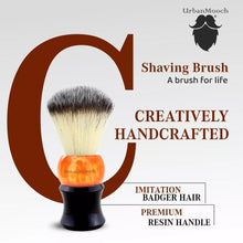 Premium & Stylish Resin Shaving Brush - Orange