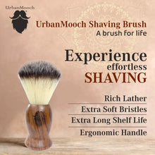 UrbanMooch Premium Wooden Shaving Brush for Men - Ultra Soft Bristles
