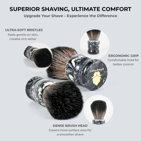 Premium Resin Shaving Brush With Ultra Soft & Absorbent Bristles - 28mm Knot
