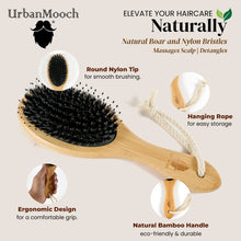 Premium Dual Nylon & Boar Bristle Hair Brush - For All Hair Types