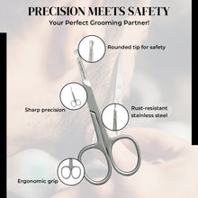 Nasal Safety Personal Grooming Scissor for Nose Hair, Beard, Moustache and Eyebrow