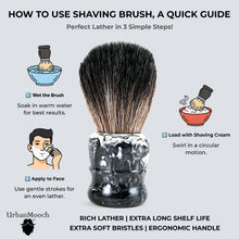 Premium Resin Shaving Brush With Ultra Soft & Absorbent Bristles - 28mm Knot