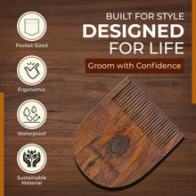 Pure Sheesham Wood U Shaped Beard Comb for Men