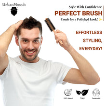 Premium Boar Bristle Hair Brush for Men - Round