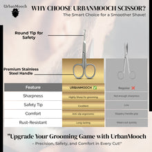 Nasal Safety Personal Grooming Scissor for Nose Hair, Beard, Moustache and Eyebrow