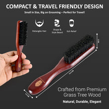 Premium 100% Boar Bristle Beard Brush for Men - Stylish