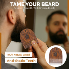 Pure Sheesham Wood U Shaped Beard Comb for Men