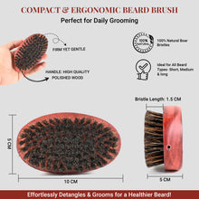 Boar Bristle Beard Brush for Men - Gentle Grooming