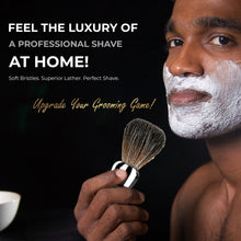 Premium & Stylish Black & White Shaving Brush - Zebra