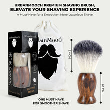UrbanMooch Premium Wooden Shaving Brush for Men - Ultra Soft Bristles