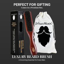 Premium 100% Boar Bristle Beard Brush for Men - Stylish