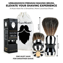 Premium & Stylish Black & White Shaving Brush - Zebra