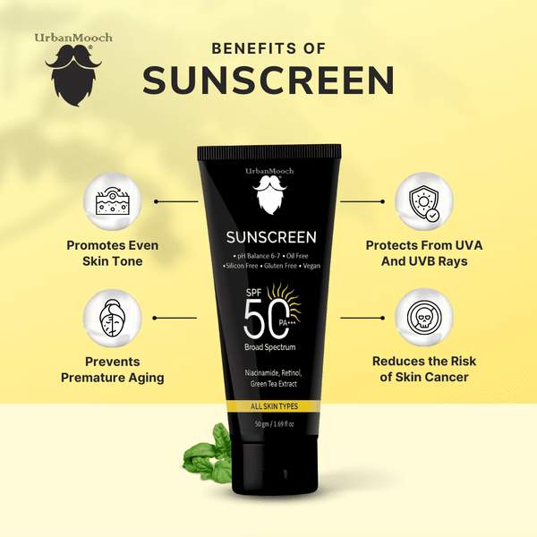 Daily Sunscreen For Men SPF 50 PA +++ | Sunscreen with Hyaluronic Acid & Niacinamide