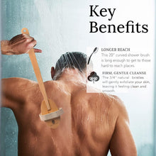 Long-Handle Wooden Bath Brush