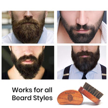 Boar Bristle Beard Brush for Men - Travel Size