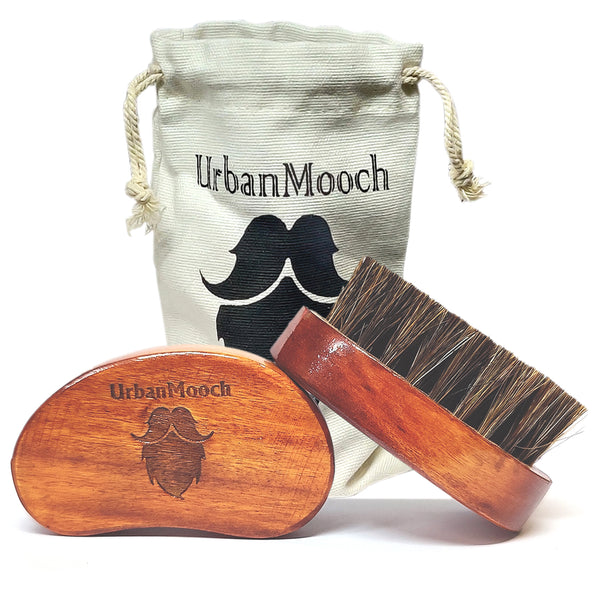 Boar Bristle Beard Brush for Men - Travel Size