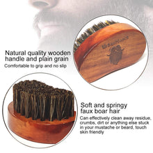 Boar Bristle Beard Brush for Men - Travel Size