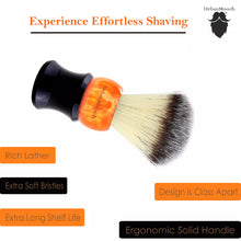 Premium & Stylish Resin Shaving Brush - Orange