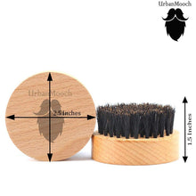 Round Boar Bristle Beard Brush for Men