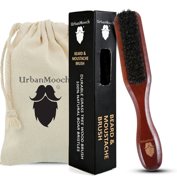 Premium 100% Boar Bristle Beard Brush for Men - Stylish