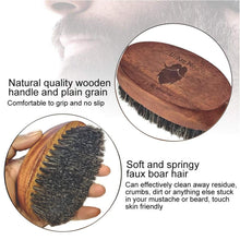 Boar Bristle Beard Brush for Men - Gentle Grooming