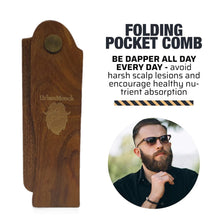 Premium Green Sandalwood Foldable Beard Comb - Pocket Size