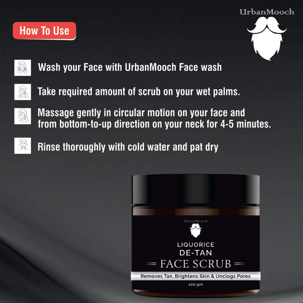 Liquorice De-Tan Face Scrub for Even Complexion
