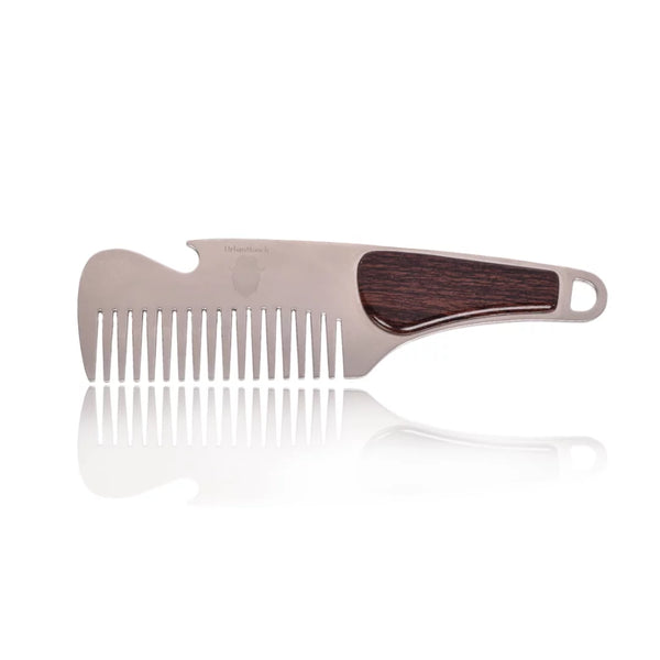 Pocketsize Stainless Steel Beard Comb for Refined Grooming