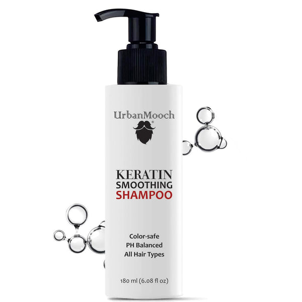 UrbanMooch Keratin Smoothing Shampoo for Men – Frizz Control, Color-Safe & pH Balanced, 180ml
