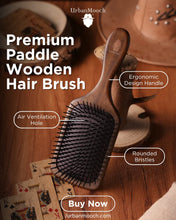 Premium Wooden Hair Brush For Men | Nylon Bristles | Paddle Hair Brush For Men