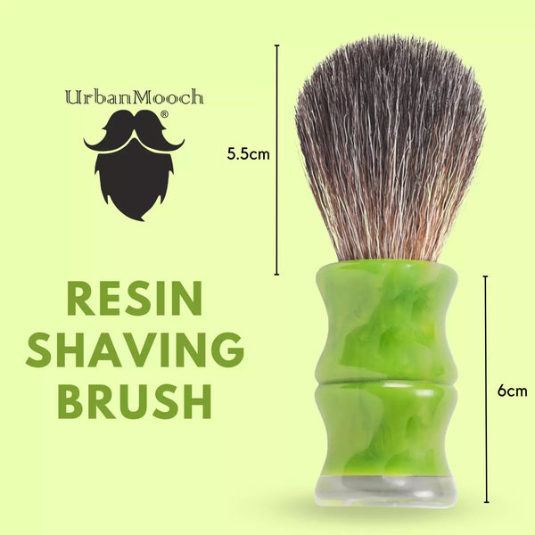 Premium & Stylish Resin Shaving Brush - Green