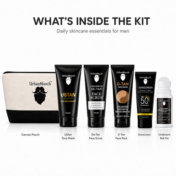 Complete Skincare & Grooming Kit for Men – 6 Piece Daily Essentials