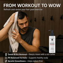 UrbanMooch Keratin Smoothing Shampoo for Men – Frizz Control, Color-Safe & pH Balanced, 180ml
