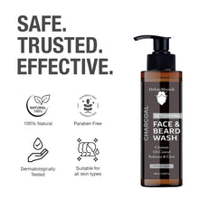 UrbanMooch Charcoal Face & Beard Wash for Men – Deep Cleansing, Oil Control & Tan Removal