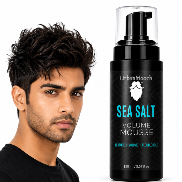 UrbanMooch Sea Salt Volume Mousse for Men – Hair Volumizing Mousse for Texture, Lift & Matte Finish