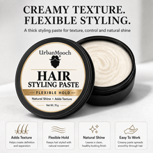 UrbanMooch Hair Styling Paste for Men | Added Texture, Flexible Hold& & Natural Shine, 75gm