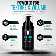 UrbanMooch Sea Salt Volume Mousse for Men – Hair Volumizing Mousse for Texture, Lift & Matte Finish