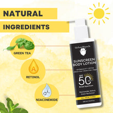 Ingredients in our Sunscreen Body Lotion