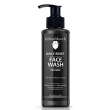 UrbanMooch Daily Reset Face Wash for Men with Charcoal, Salicylic Acid & Niacinamide – Gel Based Oil Control Cleanser