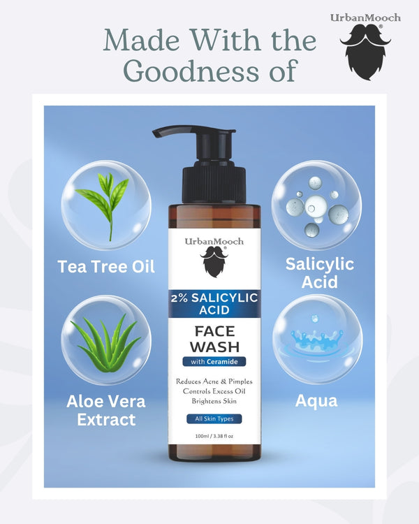 Natural extracts in our Salicylic Acid Face Wash