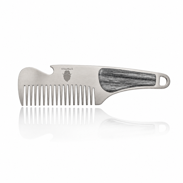 Pocketsize Stainless Steel Beard Comb for Refined Grooming