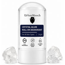 UrbanMooch Crystal Alum Roll-On | Natural Potassium Alum Stick | Alcohol-Free | Long-Lasting Odor Protection | 75 g