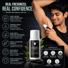 UrbanMooch Underarm Roll On for Men – 4% AHA BHA | Brightening Deodorant | 48-Hour Odor Protection | Alcohol-Free
