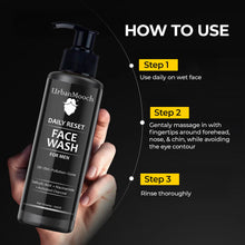 UrbanMooch Daily Reset Face Wash for Men with Charcoal, Salicylic Acid & Niacinamide – Gel Based Oil Control Cleanser